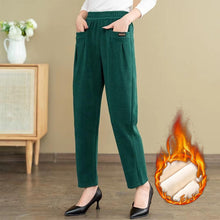 Laden Sie das Bild in den Galerie-Viewer, Einfarbige Lockere Samthose für Damen