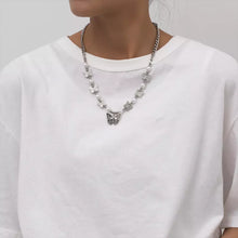 Laden Sie das Bild in den Galerie-Viewer, Gotische Modische Schmetterlings-Perlenkette für Damen