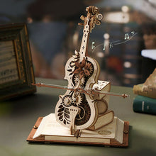 Laden Sie das Bild in den Galerie-Viewer, Vorverkauf 15 Tage - Zusammengebaute Cello-Spieluhr aus Holz