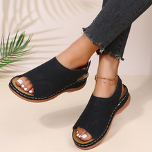 Laden Sie das Bild in den Galerie-Viewer, Sommer Damen Cutout Wedge Sandalen