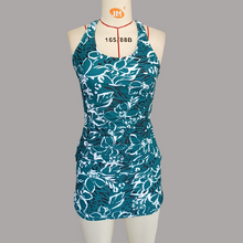 Laden Sie das Bild in den Galerie-Viewer, Damen Badeanzugkleid mit Blumendruck