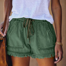 Laden Sie das Bild in den Galerie-Viewer, Damen Sommer Jeansshorts mit hoher Taille
