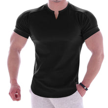 Laden Sie das Bild in den Galerie-Viewer, Kurzärmliges Einfarbiges Sportliches T-Shirt für Herren