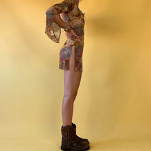 Laden Sie das Bild in den Galerie-Viewer, Vintage Sexy Kleid mit Schlitz und V-Ausschnitt