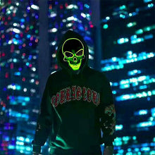 Laden Sie das Bild in den Galerie-Viewer, LED leuchtende Totenkopfmaske
