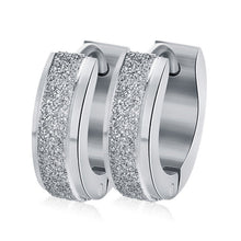 Laden Sie das Bild in den Galerie-Viewer, Mattiert Edelstahl Ohrringe