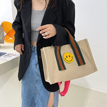 Laden Sie das Bild in den Galerie-Viewer, Smiley-Segeltuchtasche