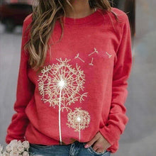 Laden Sie das Bild in den Galerie-Viewer, Sweatshirt mit Löwenzahn-Print