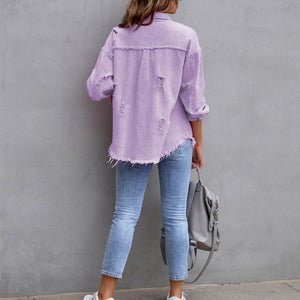 Locker geschnittene Jeansjacke