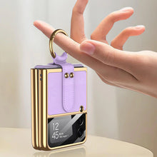 Laden Sie das Bild in den Galerie-Viewer, Hartrahmenabdeckung für Samsung Z Flip 3 mit Umhängeband