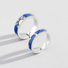 Laden Sie das Bild in den Galerie-Viewer, Mond und Sonne verstellbarer Paarring