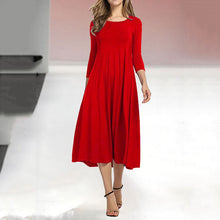 Laden Sie das Bild in den Galerie-Viewer, Neues Einfarbiges Elegantes Kleid Für Damen