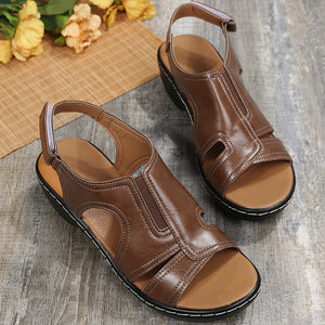 Modische Einfarbige PU-Sandalen