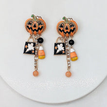Laden Sie das Bild in den Galerie-Viewer, Kreative Halloween Kürbis Quasten Ohrringe