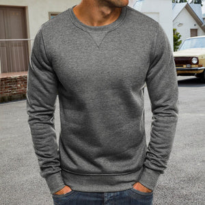 Lässiger Lockerer Einfarbiger Langarm-Pullover für Herren