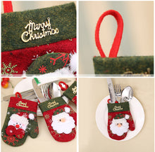 Laden Sie das Bild in den Galerie-Viewer, Weihnachtsbesteckset Handschuhe Geschenktüte