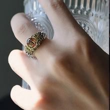 Laden Sie das Bild in den Galerie-Viewer, Modischer Thailändischer Silberner Teufelsaugenring