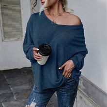 Laden Sie das Bild in den Galerie-Viewer, Einfarbiges Lockeres Geschnürtes T-Shirt für Damen