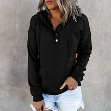 Laden Sie das Bild in den Galerie-Viewer, Langärmliges Lockeres Lässiges Sweatshirt mit Kordelzug