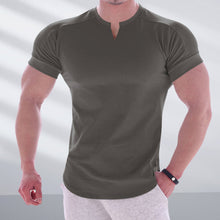 Laden Sie das Bild in den Galerie-Viewer, Kurzärmliges Einfarbiges Sportliches T-Shirt für Herren