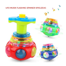 Laden Sie das Bild in den Galerie-Viewer, Glitzer UFO Musik Glänzendes KreiselSpielzeug