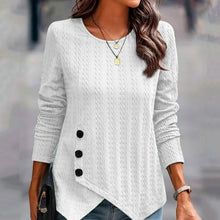 Laden Sie das Bild in den Galerie-Viewer, Langarm-Strickpullover mit Rundhalsausschnitt