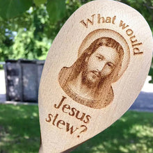 Laden Sie das Bild in den Galerie-Viewer, Interessanter Holzlöffel über Jesus