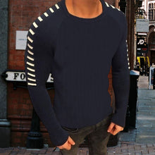 Laden Sie das Bild in den Galerie-Viewer, Langärmliger Strickpullover mit Rundhalsausschnitt