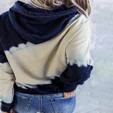Laden Sie das Bild in den Galerie-Viewer, Lockerer Langärmliger Kapuzenpullover mit Farbverlauf