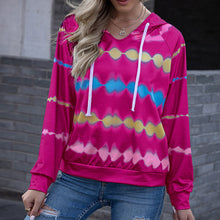 Laden Sie das Bild in den Galerie-Viewer, Übergroßer Langärmliger Kapuzenpullover mit Farbverlauf