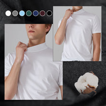 Laden Sie das Bild in den Galerie-Viewer, Schmal geschnittenes T-Shirt mit Stehkragen für Herren