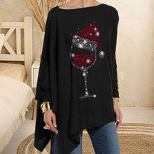 Laden Sie das Bild in den Galerie-Viewer, Rotwein-Glas-unregelmäßiges T-Shirt