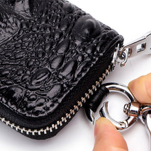 Laden Sie das Bild in den Galerie-Viewer, Schlüsseletui aus Leder mit Krokodilmuster