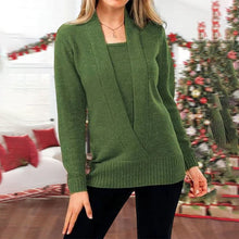 Laden Sie das Bild in den Galerie-Viewer, Einfarbiger Pullover für Damen, kurz geschnittener Strickpullover