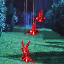 Laden Sie das Bild in den Galerie-Viewer, Solar roter- Vogel Wind Glockenspiel Licht
