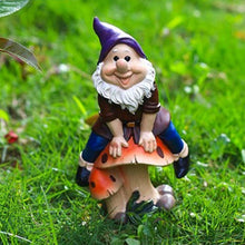 Laden Sie das Bild in den Galerie-Viewer, Kreatives Pilz-Zwerg-Gartenornament