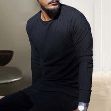 Laden Sie das Bild in den Galerie-Viewer, Minimalistisches Herren-Langarm-T-Shirt