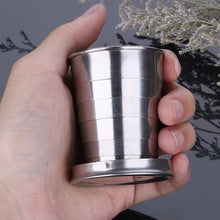 Laden Sie das Bild in den Galerie-Viewer, Tragbarer Zusammenklappbarer Edelstahlbecher