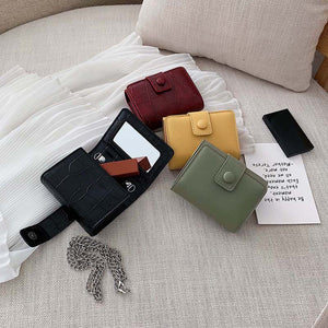Mini Kosmetiktasche aus Leder