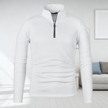 Laden Sie das Bild in den Galerie-Viewer, Einfarbiges Rollkragen-Sweatshirt mit Reißverschluss