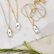 Laden Sie das Bild in den Galerie-Viewer, Kreative Teufelsaugen-Halskette mit farbigen Diamanten