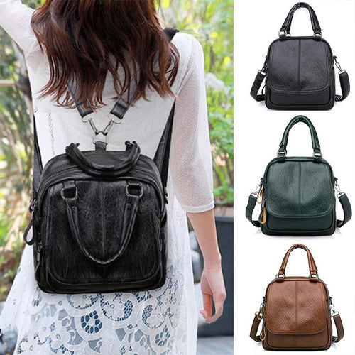 Damen Multifunktionale Modische Quadratische Handtasche aus weichem Leder