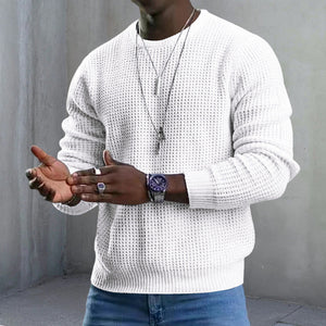 Langärmliger Pullover mit Rundhalsausschnitt