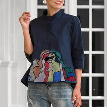 Laden Sie das Bild in den Galerie-Viewer, Lässige Bestickte Bluse