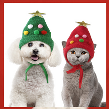 Laden Sie das Bild in den Galerie-Viewer, Haustiermützen Set Zu Weihnachten