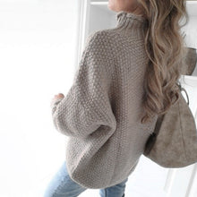 Laden Sie das Bild in den Galerie-Viewer, Strickpullover mit halbem Rollkragen für Damen