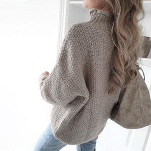 Strickpullover mit halbem Rollkragen für Damen
