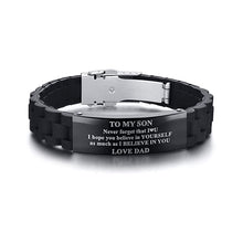 Laden Sie das Bild in den Galerie-Viewer, Silikon und Edelstahl Armband