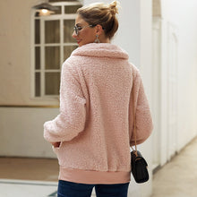 Laden Sie das Bild in den Galerie-Viewer, Einfarbiges Dickes Sweatshirt aus Lammfleece