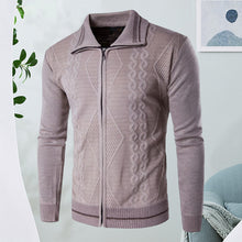 Laden Sie das Bild in den Galerie-Viewer, Lässiger Pullover mit Revers und Reißverschluss